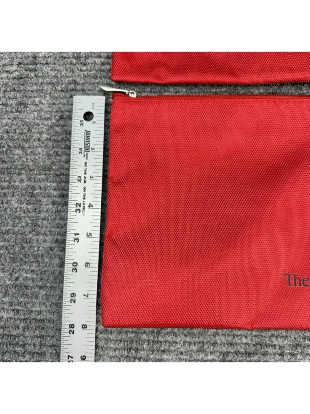 The Real Real Zippered Dust Bag Red Accessories Cosmetic Pouch Designer Nylon